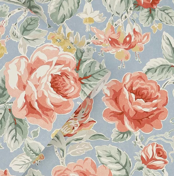 壁紙 ローラアシュレイ 122753 Wild Roses ワイルドローズ