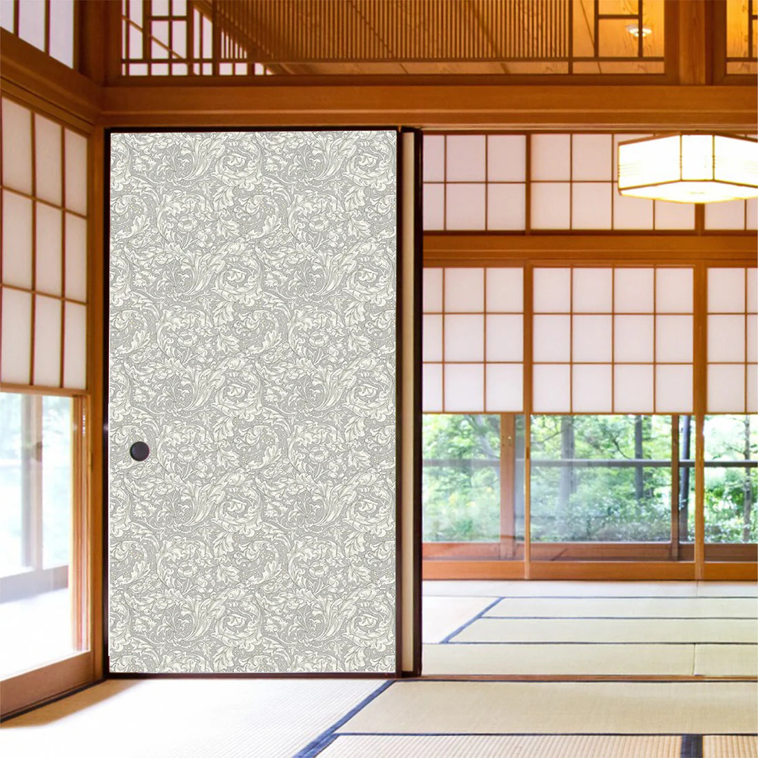 送料無料 ウィリアムモリス ふすま紙 97cm×2m 2枚セット 水だけで貼れる ボタニカル 草木 洋風