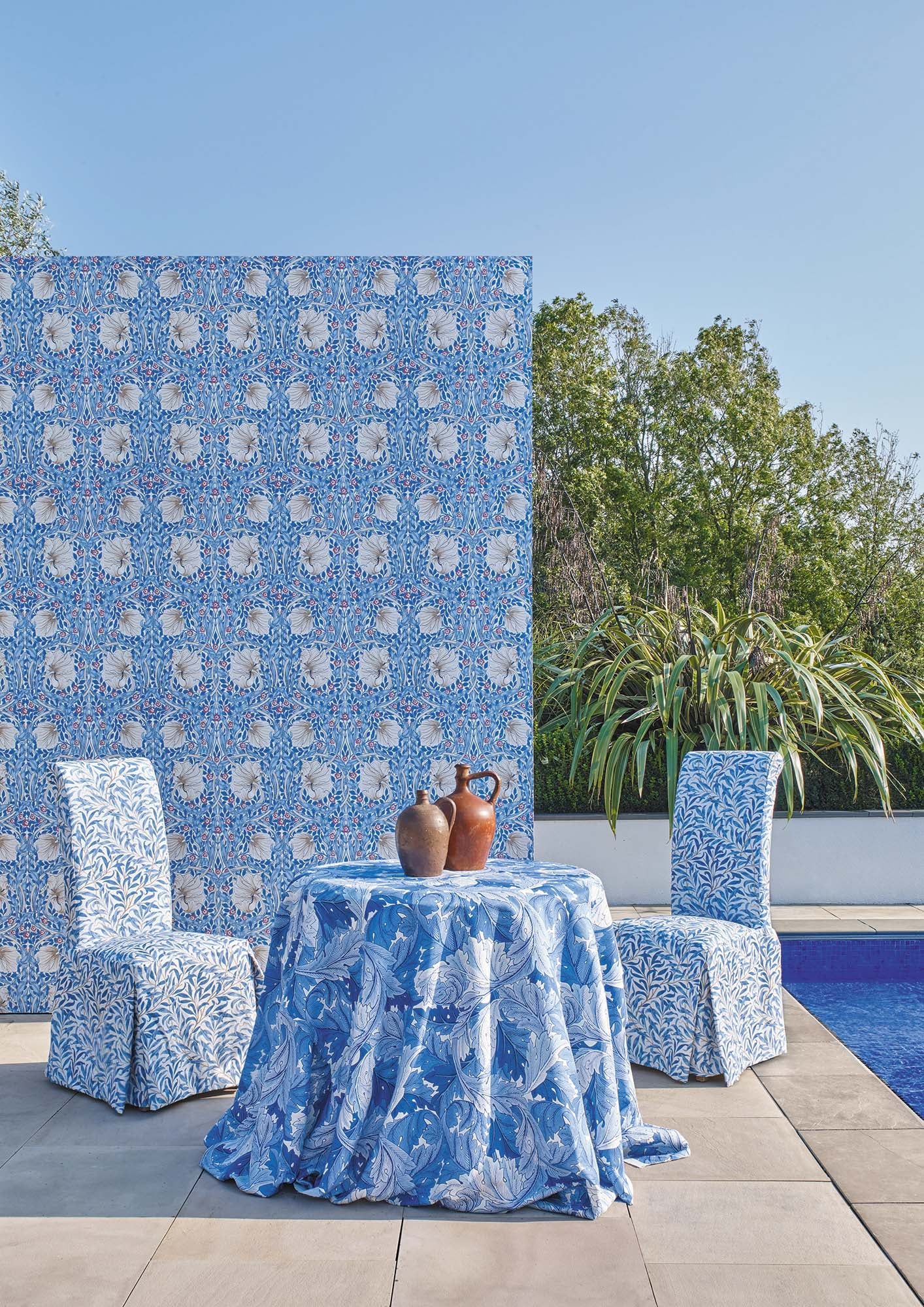 ウィリアム モリス 壁紙 ピンパーネル/瑠璃はこべ SIMPLY MORRIS 品番:217062,217063,217064,217065