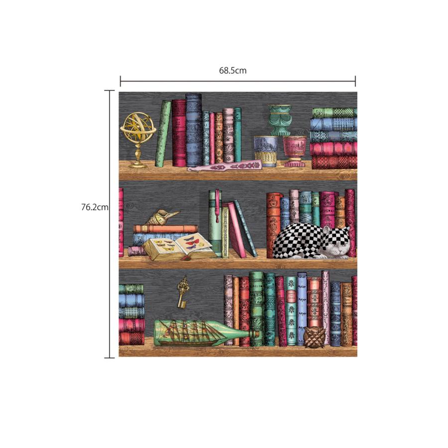 本棚柄 ブックスタンド 洋書柄 イタリア フォルナセッティ Cole&Son コール&サン 114/13025 テシード