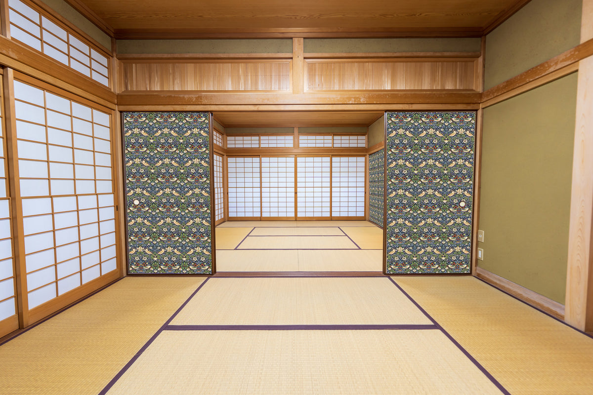 【送料無料】ウィリアムモリス柄 ふすま紙 97cm×2m 2枚 いちご泥棒