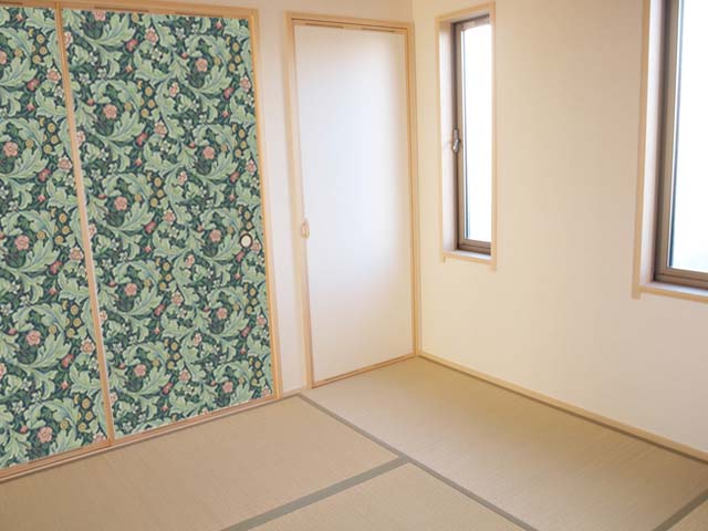 【送料無料】ウィリアムモリス柄 ふすま紙 97cm×2m 2枚 レスター