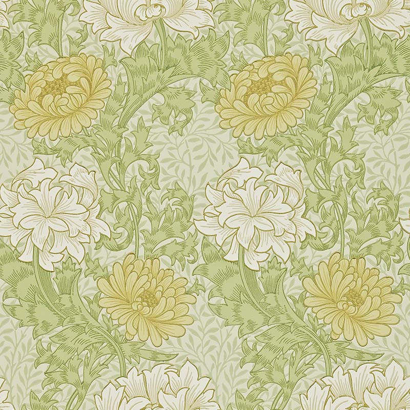 壁紙 Chrysanthemum クリサンテマム 品番:212545,212546,212548,212549 Morris Archive Collections Ⅱ
