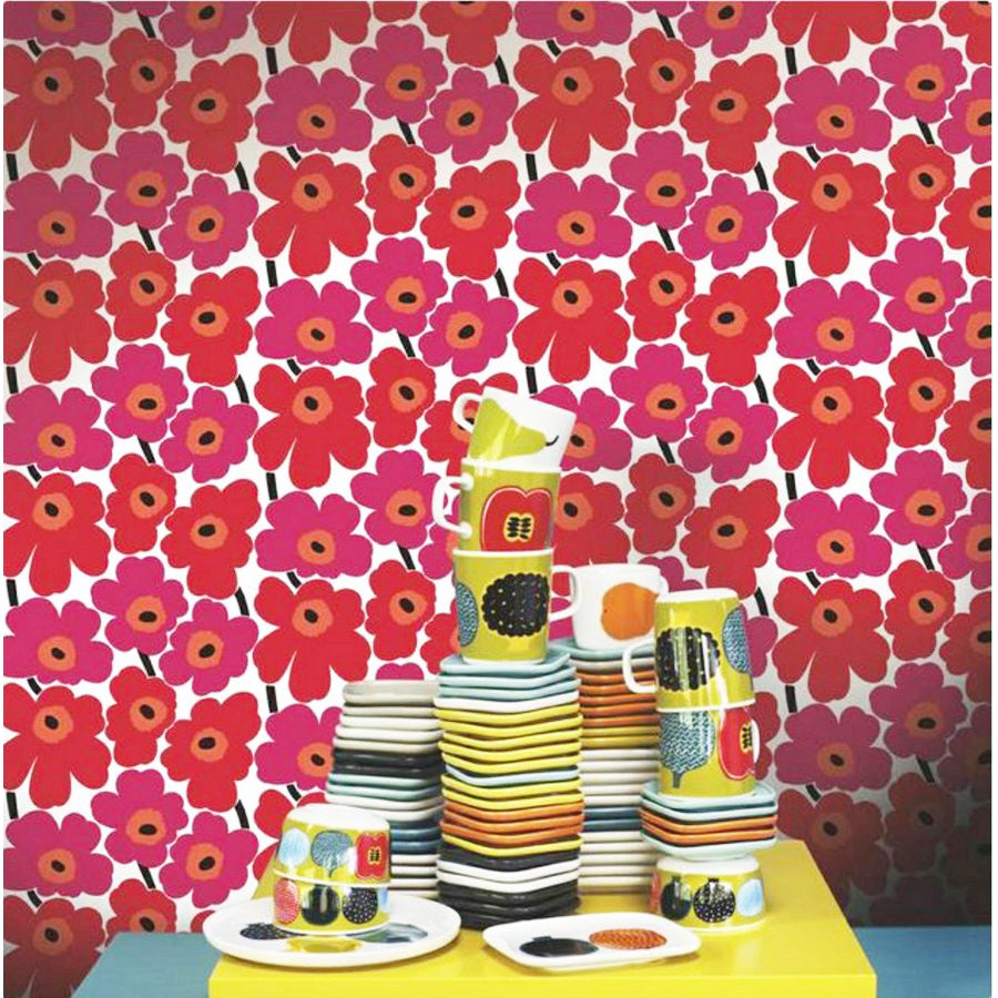 輸入壁紙 マリメッコ ピエニウニッコ レッド 赤 17904 marimekko