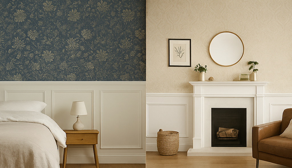 海外インテリア風のおしゃれな空間は、腰壁×輸入壁紙で簡単に作れる！