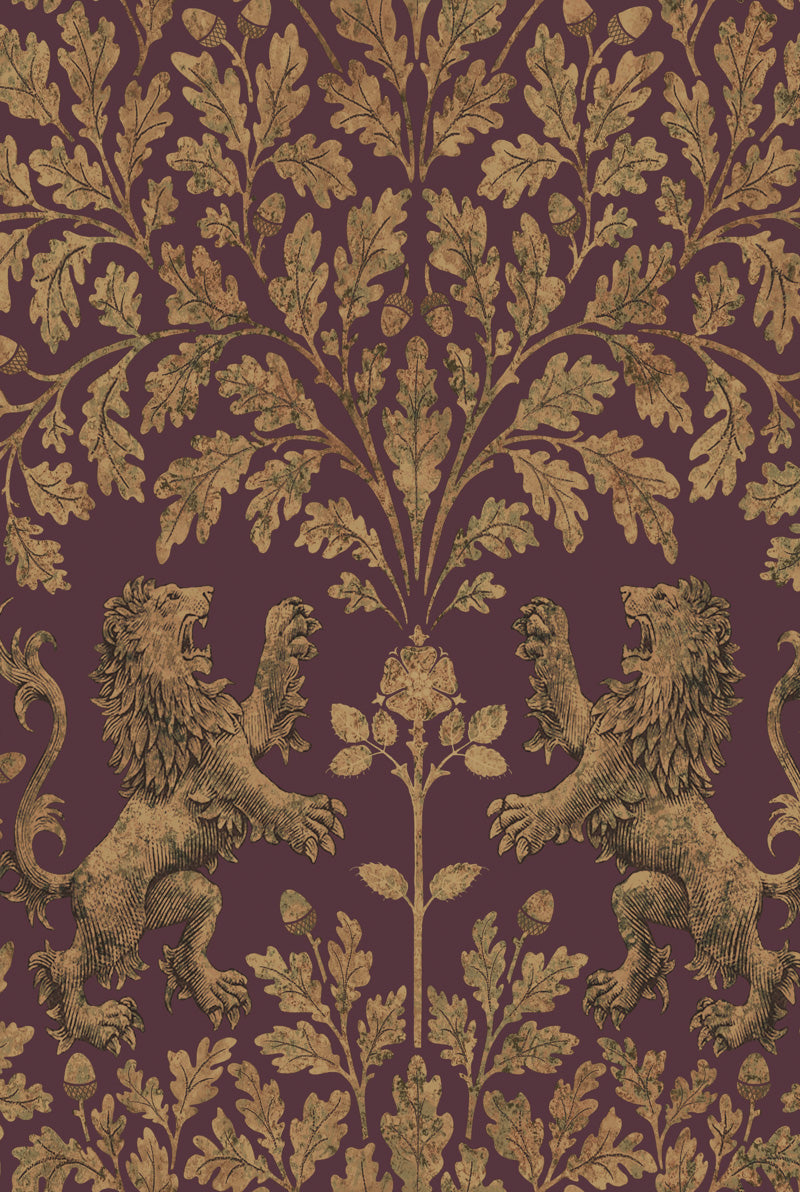 英国王室 ライオン ゴージャス 植物 ホテル Cole＆Son コール&サン 貼り換え リノベ DIY 自分で 不織布 テシード 短納期