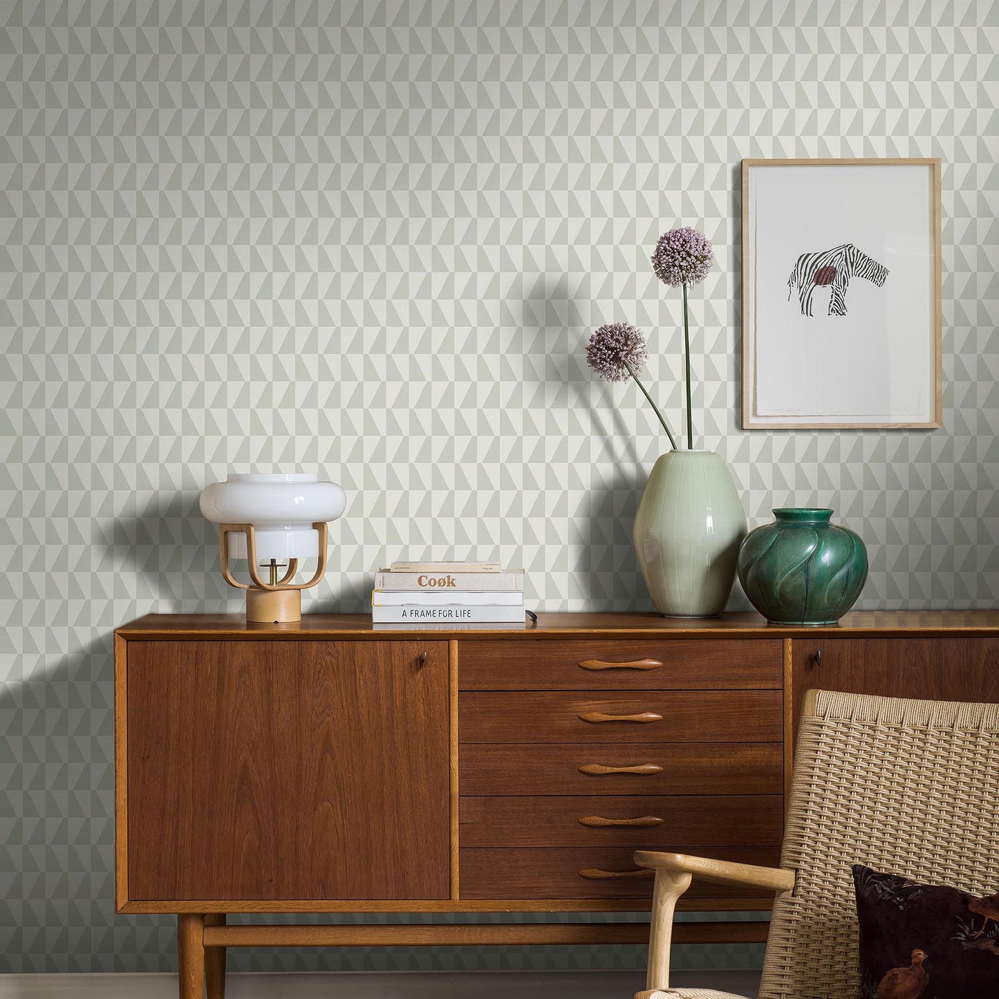 壁紙 アルネ ヤコブセン TRAPEZ 幾何学模様 グラフィック 品番：SBT-1778、SBT-1779