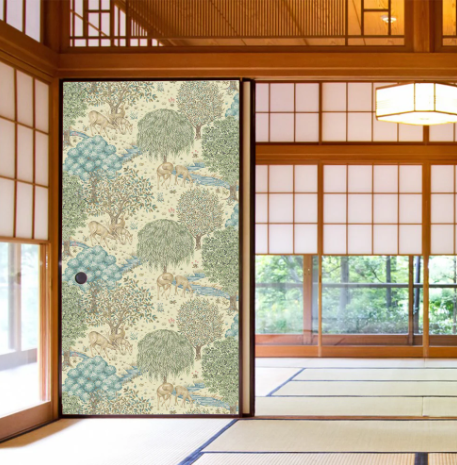 【送料無料】ウィリアムモリス柄 ふすま紙 97cm×2ｍ 2枚 ブルック