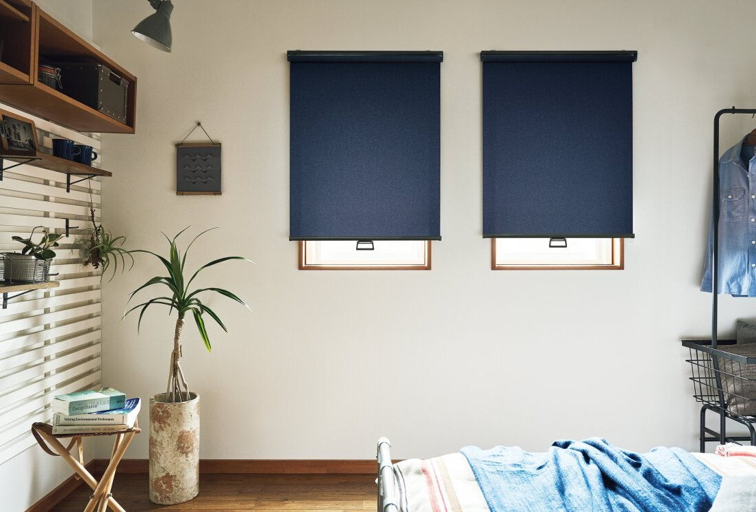 カーテン デニム おしゃれ ロールスクリーン デニムクロス遮光