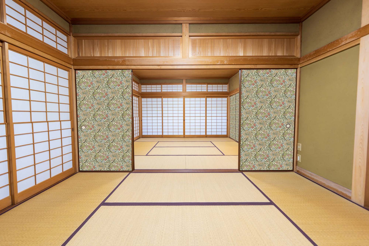 【送料無料】ウィリアムモリス柄 ふすま紙 97cm×2ｍ 2枚 ゴールデンリリー