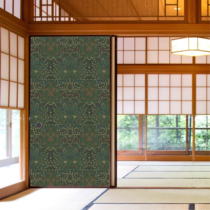 【送料無料】ウィリアムモリス柄 ふすま紙 97cm×2ｍ 2枚 ブラックソーン Blackthorn