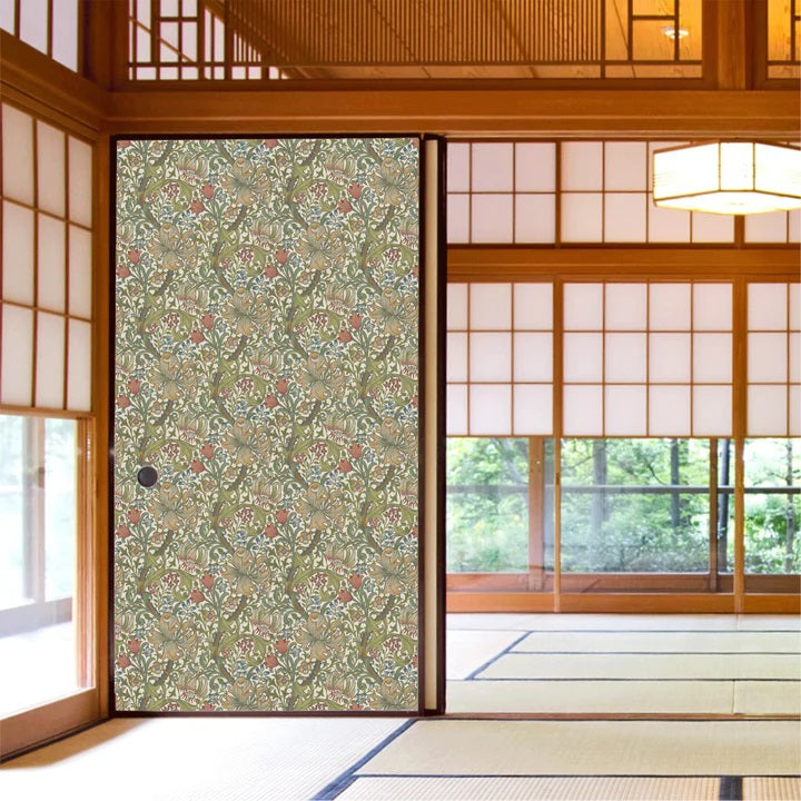 【送料無料】ウィリアムモリス柄 ふすま紙 97cm×2ｍ 2枚 ゴールデンリリー