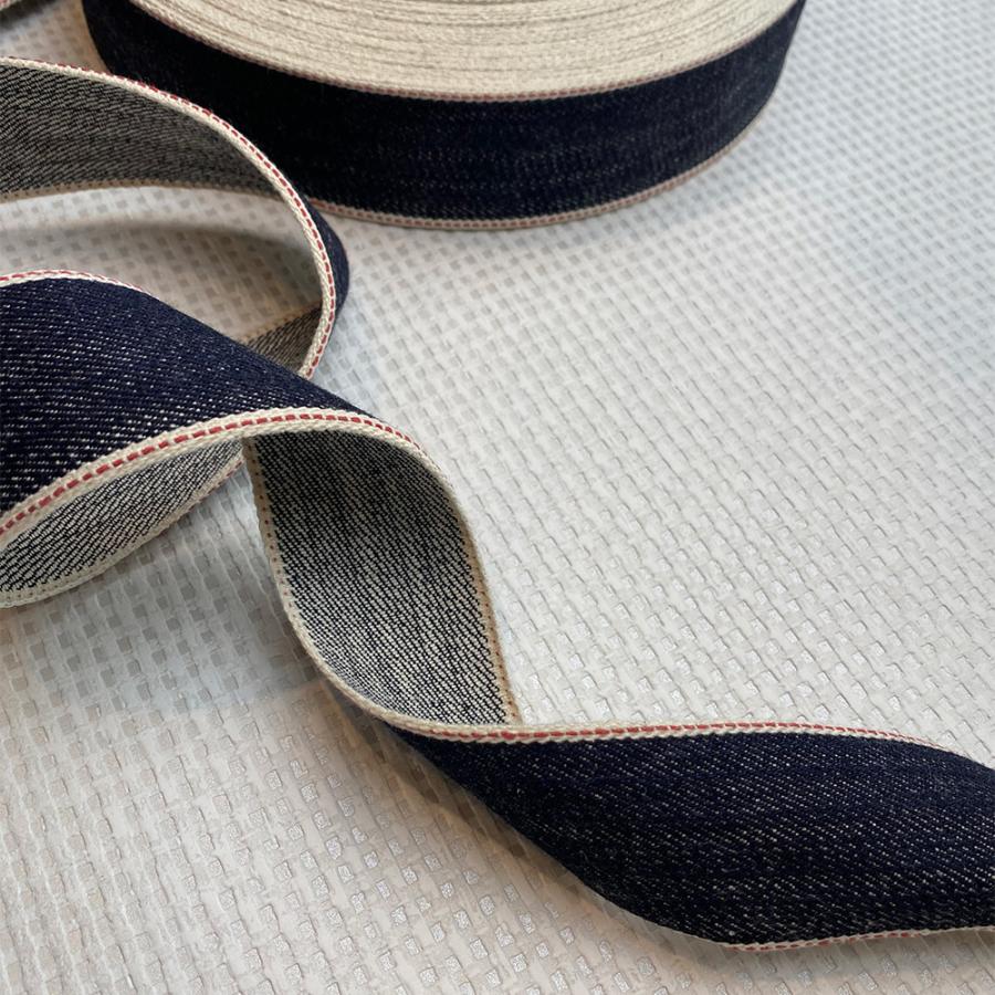 セルヴィッチ デニム リボン 赤耳 手芸 ハンドメイド 40mm幅 50cm単位