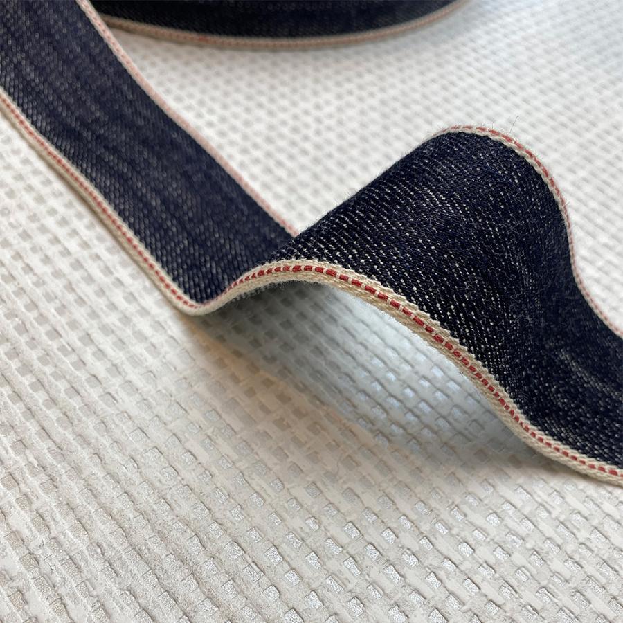 セルヴィッチ デニム リボン 赤耳 手芸 ハンドメイド 40mm幅 50cm単位