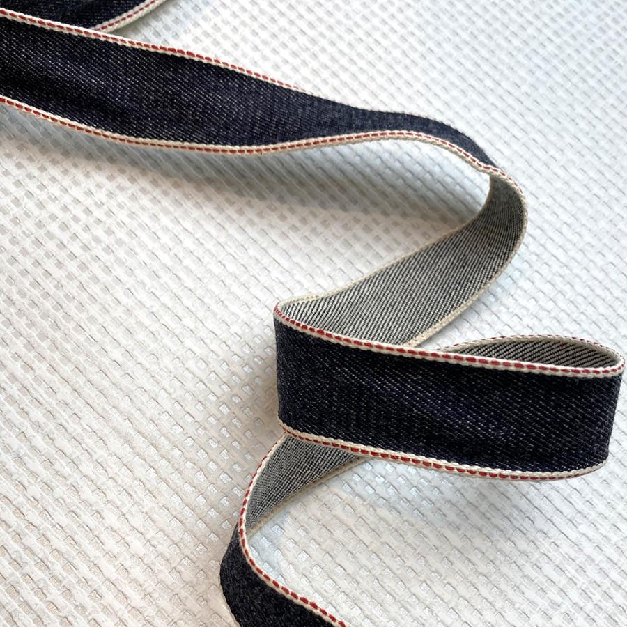 セルヴィッチ デニム リボン 赤耳 手芸 ハンドメイド 30mm幅 50cm単位