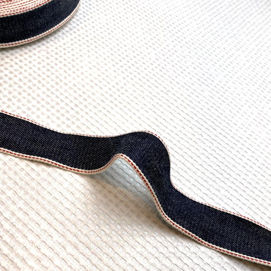 セルヴィッチ デニム リボン 赤耳 手芸 ハンドメイド 30mm幅 50cm単位