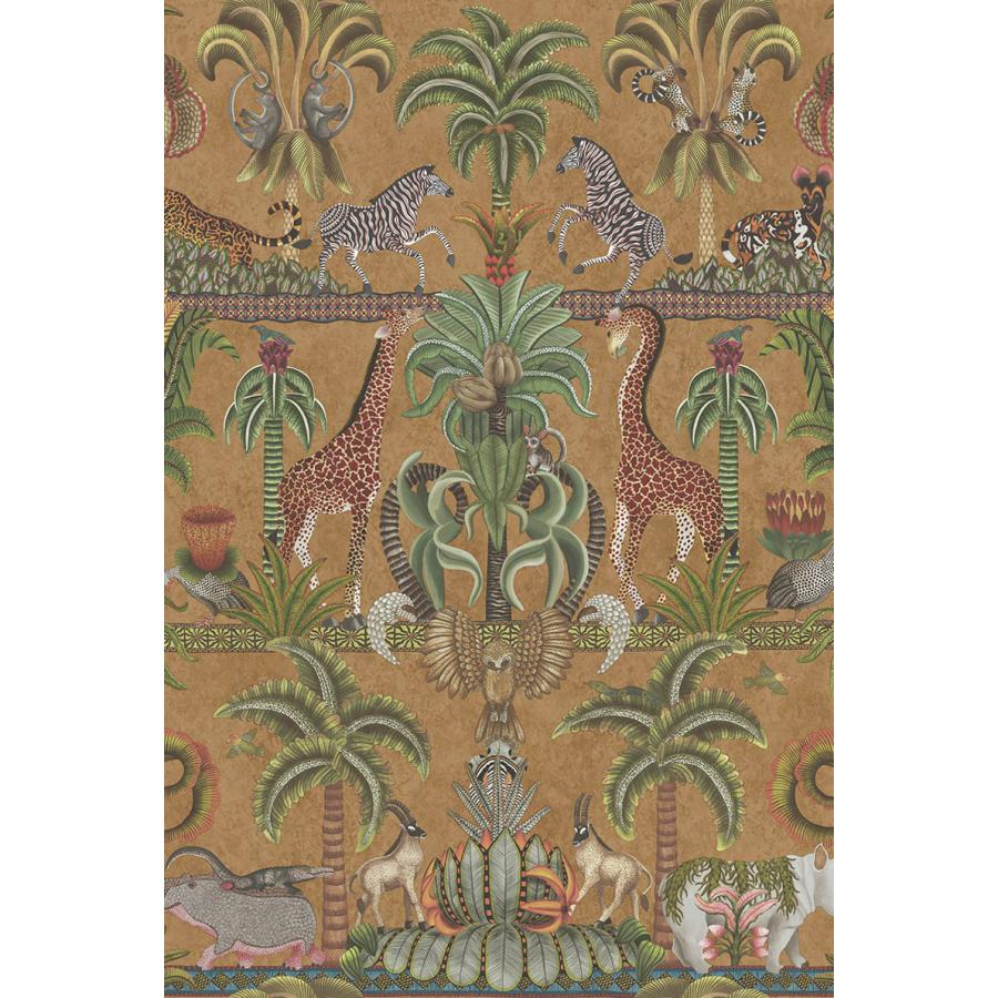 サファリ柄 キリンシ マウマ 野生の王国 植物 アフリカン Cole＆Son コール&サン 貼り換え リノベ DIY 自分で 不織布 テシード 短納期