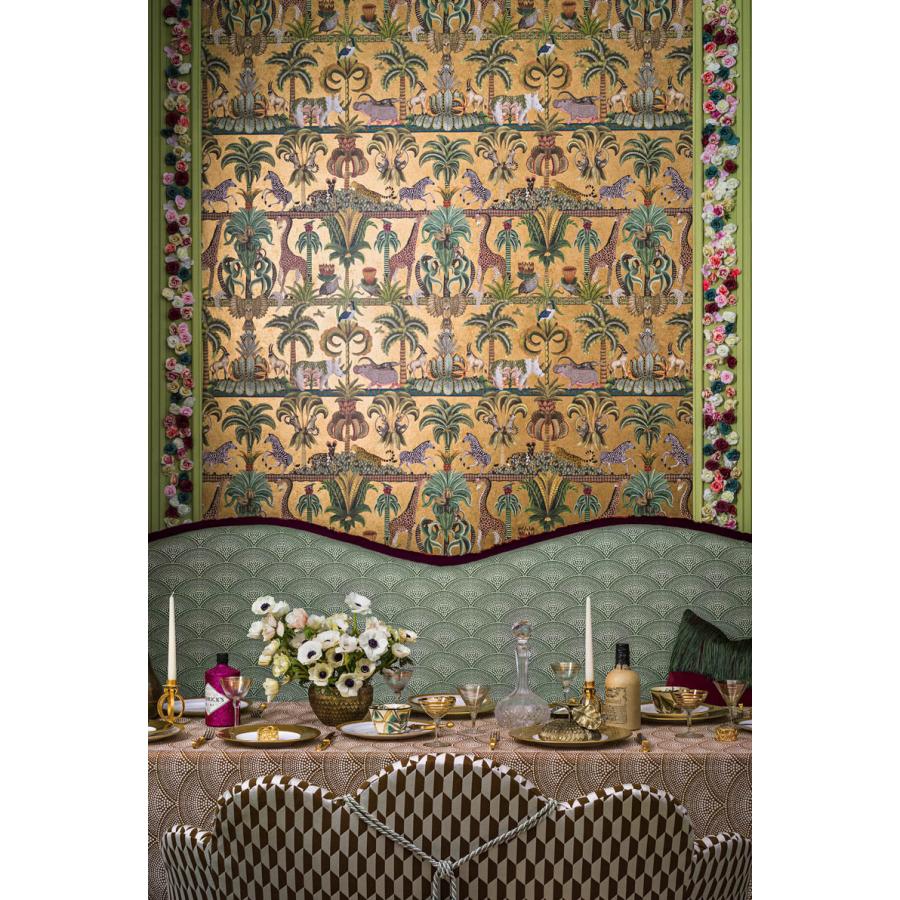 サファリ柄 キリンシ マウマ 野生の王国 植物 アフリカン Cole＆Son コール&サン 貼り換え リノベ DIY 自分で 不織布 テシード 短納期