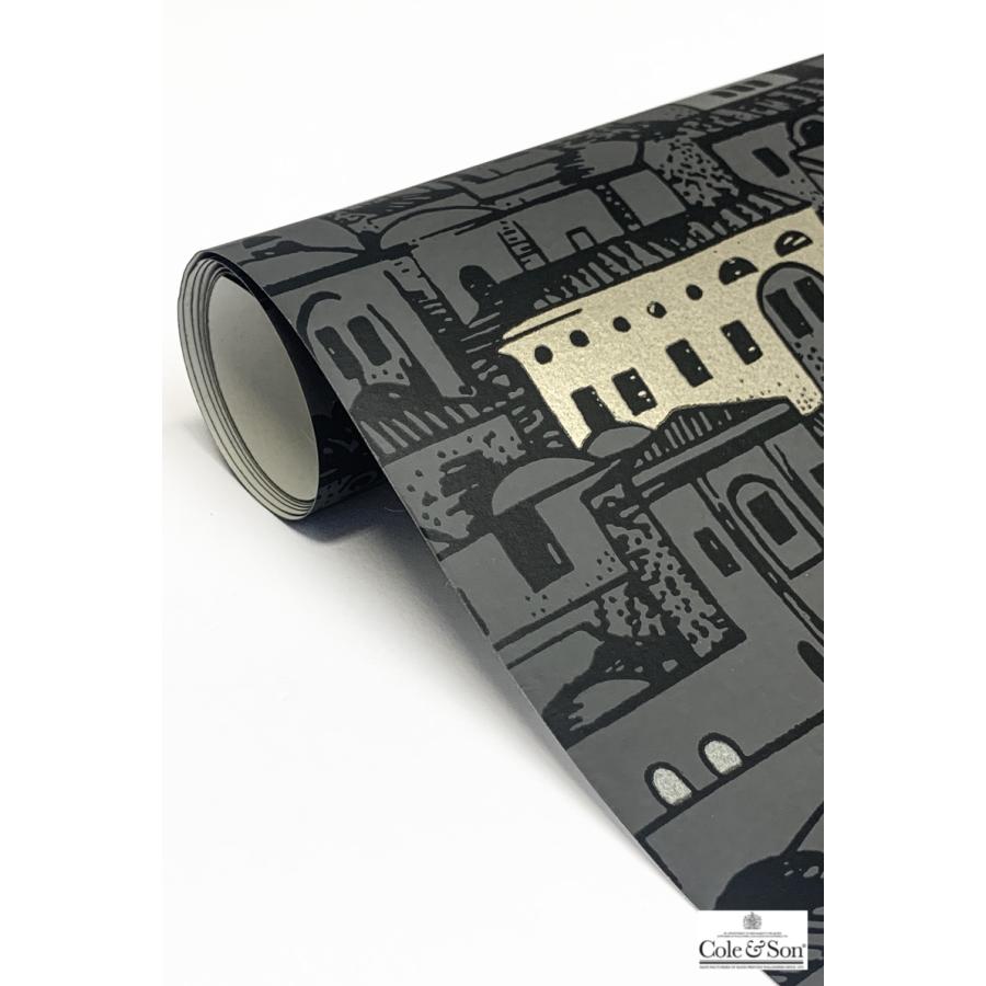 地中海沿岸 街並み 風景 家々 絵本風 フォルナセッティ Cole＆Son コール&サン 貼り換え リノベ DIY 自分で 不織布 テシード 短納期