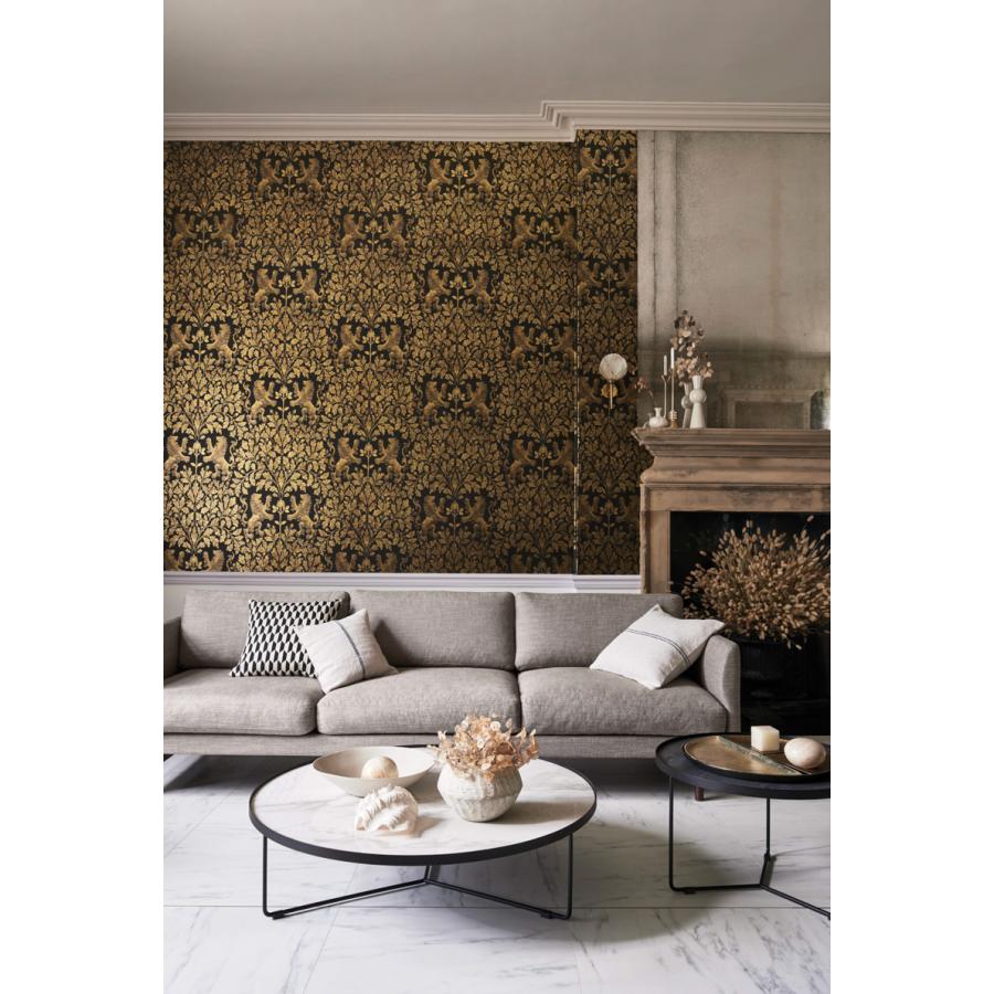 英国王室 ライオン ゴージャス 植物 ホテル Cole＆Son コール&サン 貼り換え リノベ DIY 自分で 不織布 テシード 短納期
