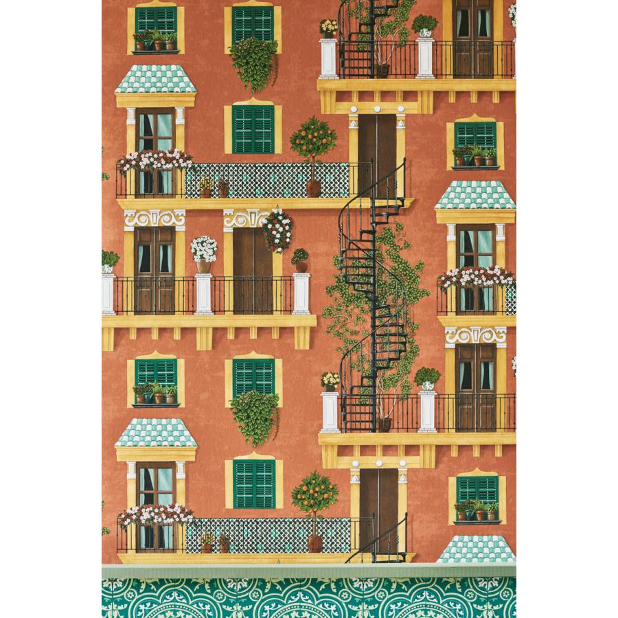 建物柄 スペイン コンドミニアム 集合住宅 アンダルシア Cole＆Son コールアンドサン 貼り換え リノベ DIY 自分で 不織布 テシード 短納期