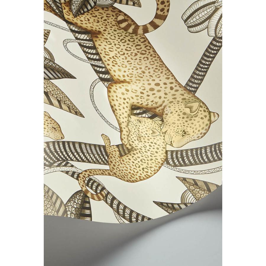 サファリ柄 ヒョウ 植物 ボタニカル 光沢 アフリカン Cole＆Son コール&サン 貼り換え リノベ DIY 自分で 不織布 テシード 短納期