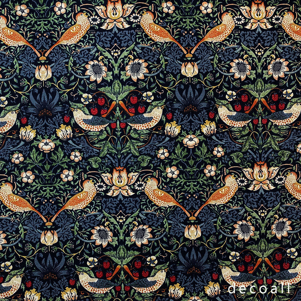 生地 オックス 布 いちご泥棒 Strawberry Thief 1m単位