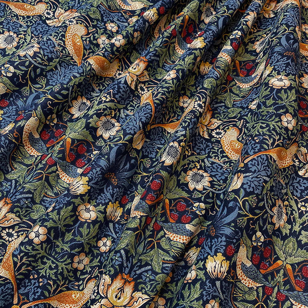 生地 オックス 布 いちご泥棒 Strawberry Thief 1m単位