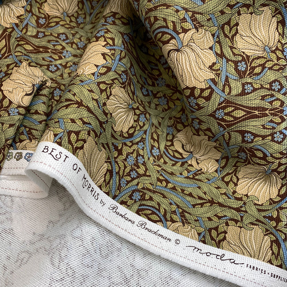 生地 オックス 布 ピンパーネル ピンパネル ブラウン ルリハコベ 1m単位