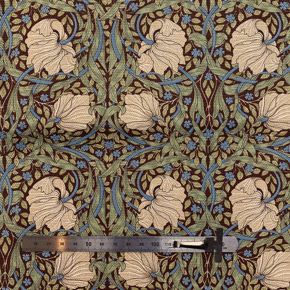 生地 オックス 布 ピンパーネル ピンパネル ブラウン ルリハコベ 1m単位