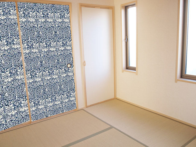 【送料無料】ウィリアムモリス柄 ふすま紙 97cm×2ｍ 2枚 ブレアラビット