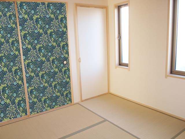 【送料無料】ウィリアムモリス柄 ふすま紙 97cm×2ｍ 2枚 シーウィード