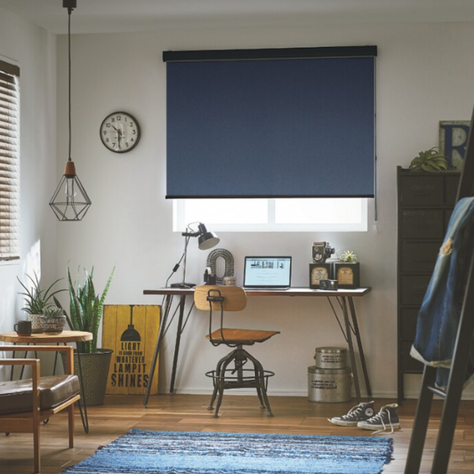 カーテン デニム おしゃれ ロールスクリーン デニムクロス遮光