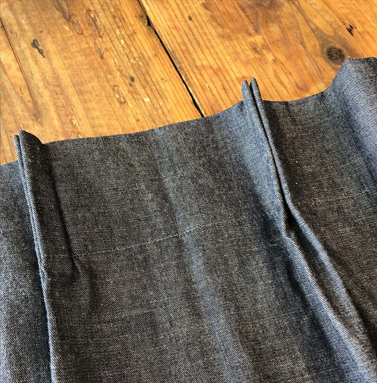 カーテン デニム おしゃれ ドレープカーテン denim 井原 デニム 岡山 本物のデニム 青 ブルー ジーンズ 2倍ヒダ