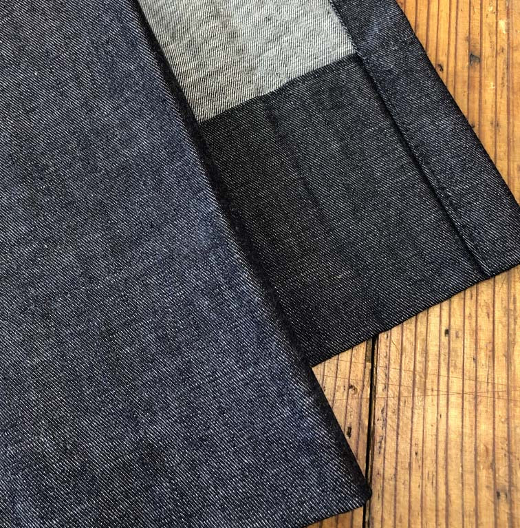 カーテン デニム おしゃれ ドレープカーテン denim 井原 デニム 岡山 本物のデニム 青 ブルー ジーンズ 2倍ヒダ